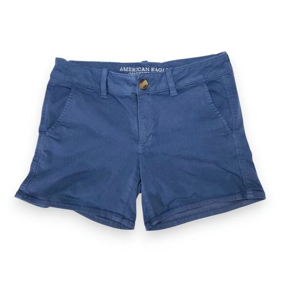 EUC American Eagle AEO Shorts Sz. 6 Mid Rise Super Stretch Twill Casual Summer - Picture 1 of 10